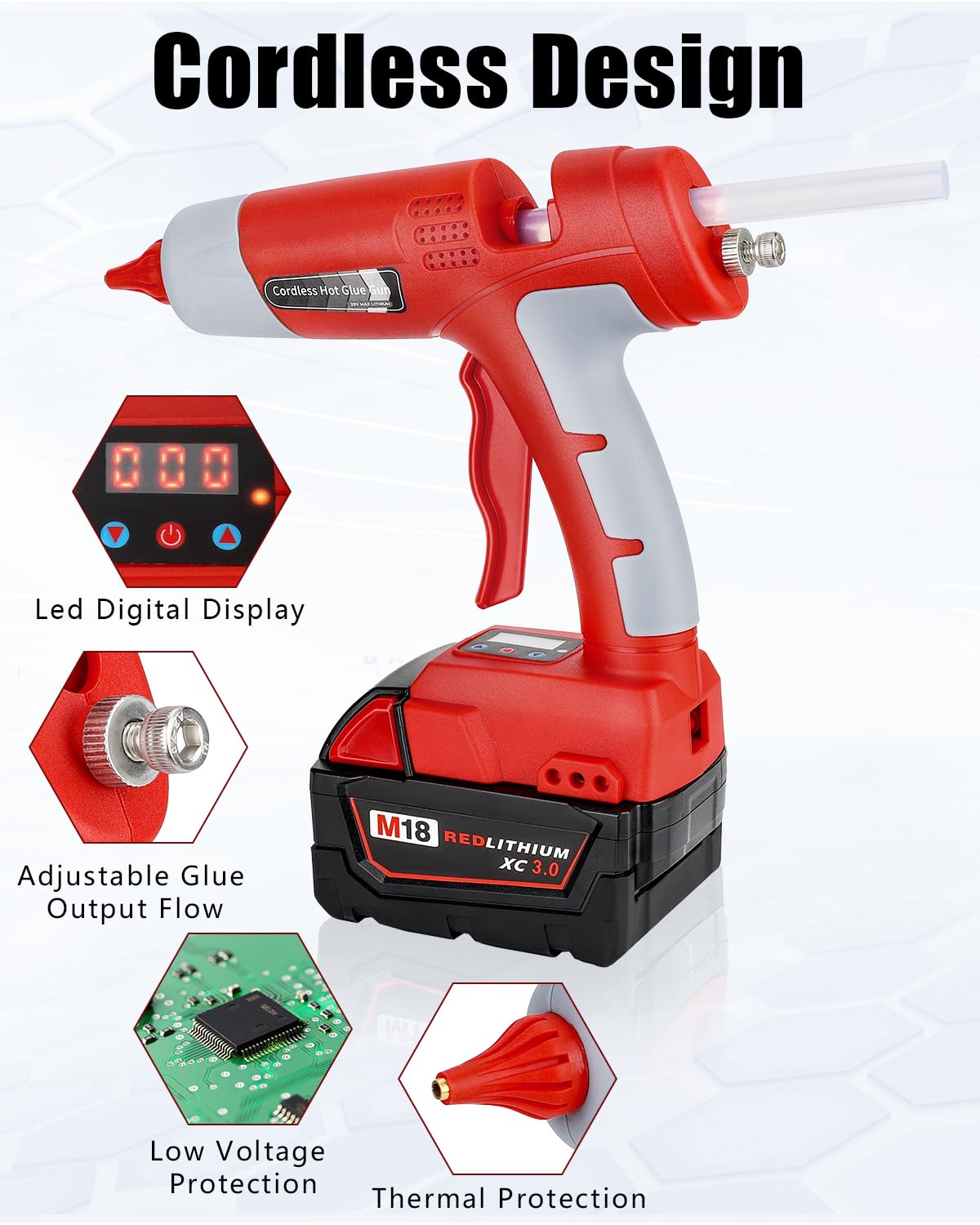 IMG_6364 Pistola a colla 18v - attacco batteria Milwaukee - immagine 1